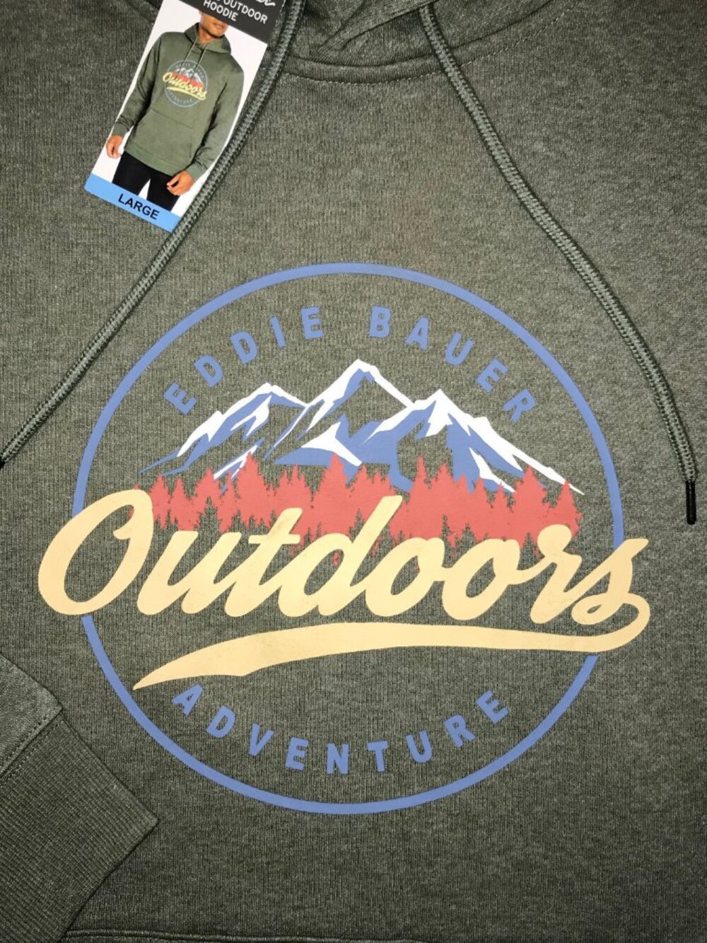 Men's Eddie Bauer Graphic Outdoor Hoodie-Size L - Picture 10 of 14